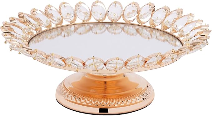 7 Pieces Cake Stand Set, Gold Metal Cupcake Holder, Dessert Display Serving Platter, for Birthday Wedding Party Decoration