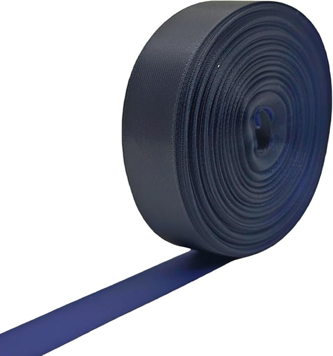 Two Tone Satin Ribbon 1 Inch, Black & Navy Blue Double Faced Ribbon for Gift Wrapping, Bouquet, Bows, Formal Events & DIY Crafts, Night Party Decorations, 30 Yards