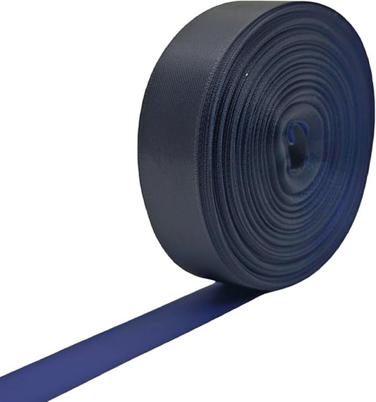 Two Tone Satin Ribbon 1 Inch, Black & Navy Blue Double Faced Ribbon for Gift Wrapping, Bouquet, Bows, Formal Events & DIY Crafts, Night Party Decorations, 30 Yards