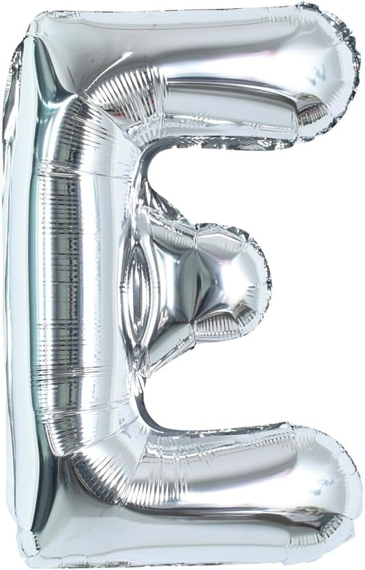 TONIFUL 40 Inch Large Silver Letter E Balloons Helium Balloons,Foil Mylar Big Letter Balloons for 2026 New Year Eve Graduation Wedding Baby Shower Birthday Party Anniversary Supplies Decorations
