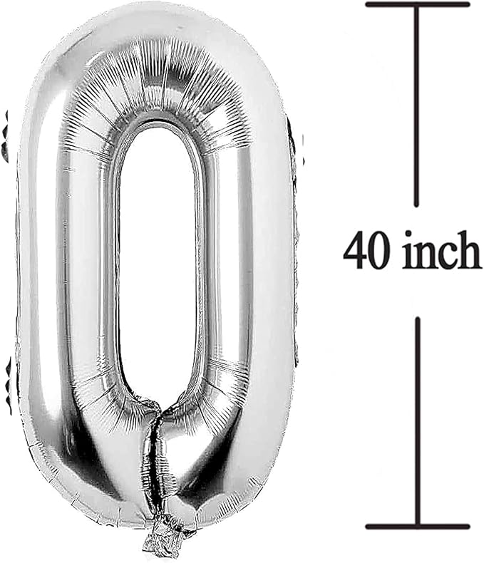 Silver 50 Number Balloons Big Giant Jumbo Large Number 50 Foil Mylar Balloons for Women Men 50th Birthday Party Supplies 50 Anniversary Events Decorations-40 inch