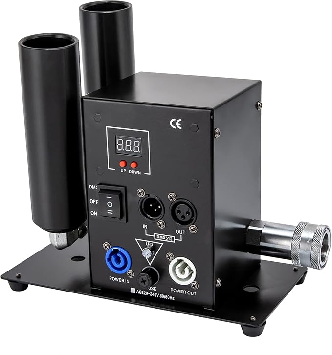 Stage Fog Maker CO2 Jet Smoke Machine 150W CO2 DMX Cannon Air Column CO2 Jet Machine 6 MPa Night Club Bar DJ Party Stage Show Jet Effect Fogger Smoker