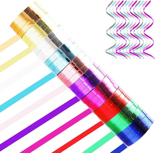 30 Rolls Glossy Metallic Curling Ribbons for 4th of July Decoration Independence Day Crafts Bows Present Wrapping Florist Wedding Party Festival Art Craft Decor, 11 Yards Per Roll, 3/16 Inch Wide