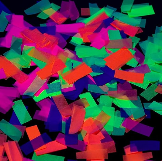 20000 Pieces Glow King Blacklight Reactive Paper Confetti | Premium UV Fluorescent Glow Party Gift for Decorations and Birthdays | Ideal for Bachelorette, New Year, Wedding, and Events