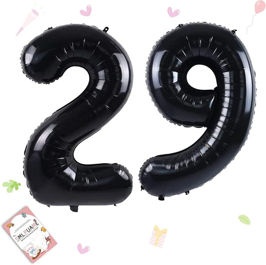 40 inch Number Balloon 0-9 Black Large Number 29 Balloons,Digital Balloons for Birthday Party Celebration Decorations Supplies, Helium Foil Number Balloons for Wedding Anniversary