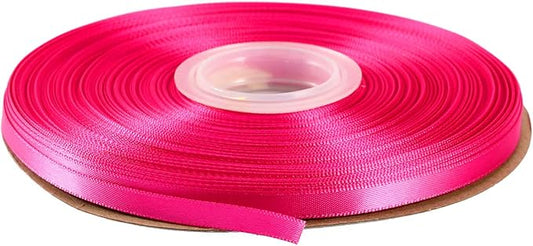 ITIsparkle 1/4" Inch Double Faced Satin Ribbon 50 Yards-Roll Set for Gift Wrapping Scrap Books Party Favor Hair Braids Baby Shower Decoration Floral Arrangement Craft Supplies, Garden Rose Ribbon