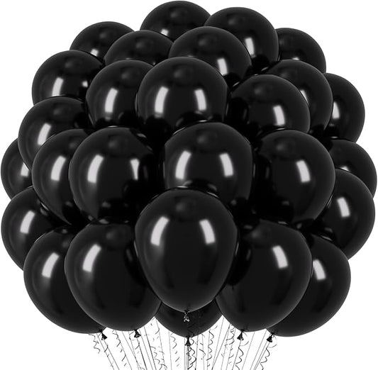 Voircoloria Black Balloons, 66pack 12inch Black Latex Party Balloons for Graduation, Wedding, Birthday, New Year, Baby Shower, Anniversary, Holiday Party Decorations
