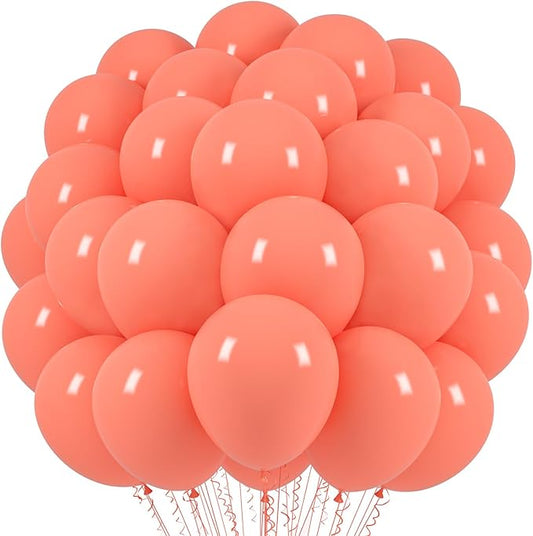 Voircoloria Coral Red Balloons, 66pack 12inch Pastel Red Latex Party Balloons for Birthday Baby Shower Graduation Wedding Gender Reveal Valentine's Day Christmas Party Decorations
