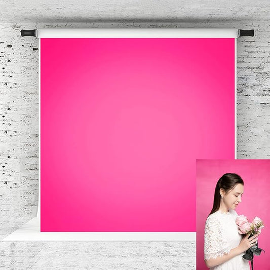 Kate 10x10ft Hot Pink Photography Background Portrait Backdrop for Birthday Party Photo Studio Props