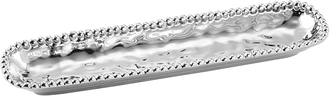 Pampa Bay Porcelain Cracker Cheese and Charcuterie Tray (Silver)