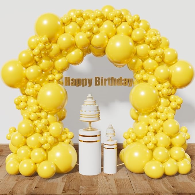 Yellow Balloon Arch Kit 111Pcs 18 12 5 Inch Latex Party Balloons Garland for Birthday Baby Shower Wedding Engagement Anniversary Christmas Party Decorations