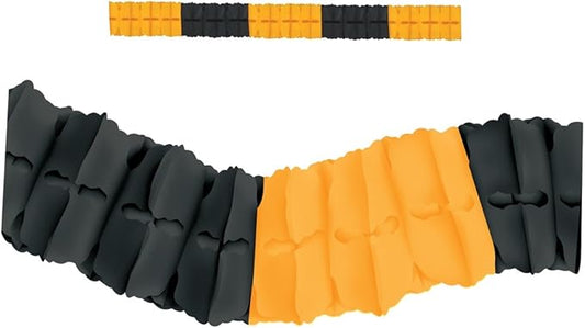 Beistle Pkgd Tissue Paper Leaf Garland, 4½" x 12', Black/Golden Yellow