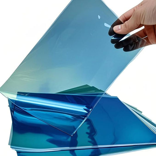 AimtoHome Cellophane Treat Bags Blue, 9x6 inches, 50 Pack with Ties,Small Party Favors bags for Cookie Candy Popcorn