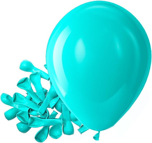 Bezente Teal Balloons Latex Party Balloons - 150 Pack 5 inch Matte Small Turquoise Helium Balloons for Wedding Bridal Shower Birthday Party Backdrop Decorations