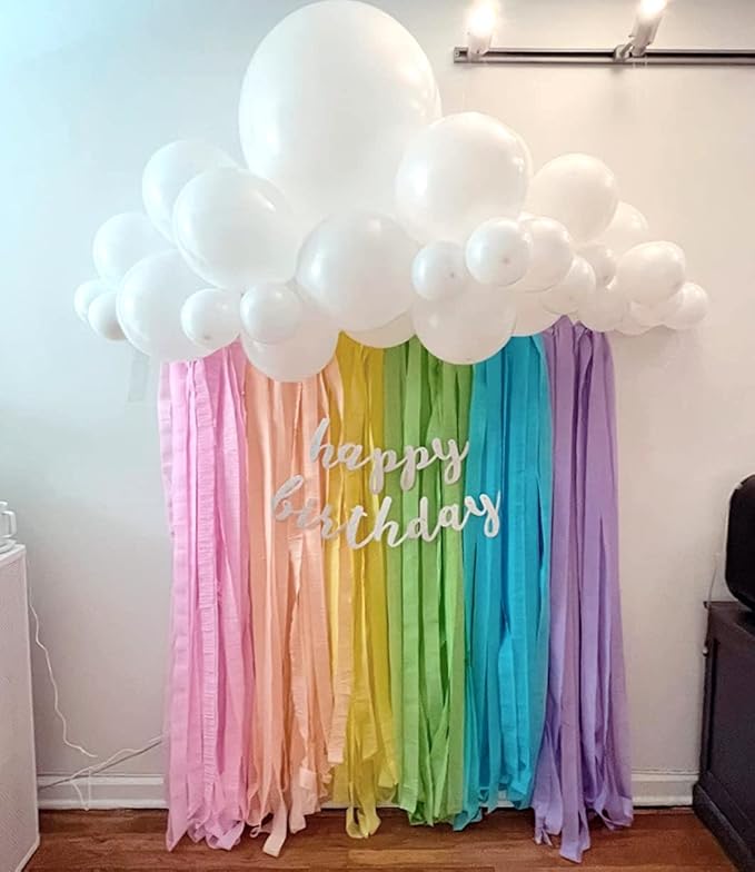 Pastel Birthday Party Decorations Pastel Crepe Paper Streamers 8 Rolls Pastel Color Party Streamers for Birthday Party Wedding Decorations