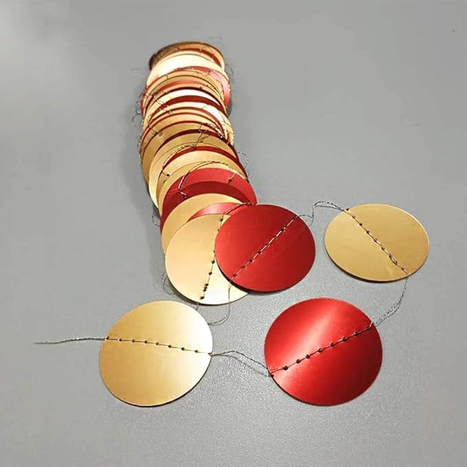 Cheerland Red and Gold Birthday Decorations Valentines Backdrop Red and Gold Garland Scarlet Maroon Party Decor Hanging Garlands Celebration for Weddings Bridal Showers Lunar New Year Valentines