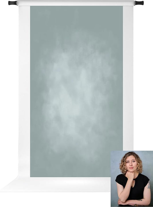 Kate Dark Cyan Photography Backdrops Abstract Photo Backdrop Poratrait Background for Photoshoot, 10x20ft
