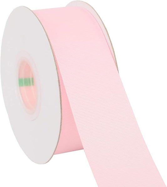 Ribbonitlux 1.5" Wide Solid Grosgrain Ribbon 25 Yards (117-Light Pink）, Set for Gift Wrapping, Party Decor, Sewing Applications, Wedding and Craft