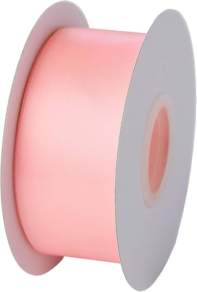 ITIsparkle 11/2" Inch Double Faced Satin Ribbon 25 Yards-Roll Set for Gift Wrapping Party Favor Hair Braids Hair Bow Baby Shower Decoration Floral Arrangement Craft Supplies, Pink Ribbon