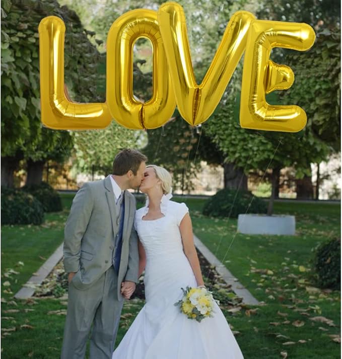 TONIFUL 40 Inch Large Gold Letter V Balloons, Foil Mylar Big Balloons for 2026 New Year Eve Graduation Wedding Baby Shower Birthday Party Anniversary Decorations
