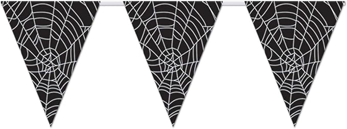 Spider Web Pennant Banner Party Accessory (1 count) (1/Pkg)
