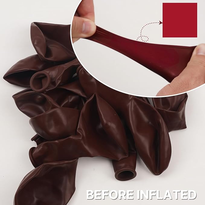 PartyWoo Burgundy Balloons 152 pcs Different Sizes of 18 12 10 5 Inch Dark Chestnut Red Maroon Balloon Arch Kit Garland for Birthday Graduation Anniversary Cherry Casino Party Decorations Red-Y62