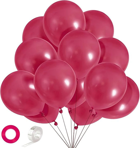 CANREVEL Hot Pink Balloons - 50pcs 12 Inch Latex Balloons for Balloon Garland as Birthday Party Baby Bridal Shower Wedding Princess Theme Decoration
