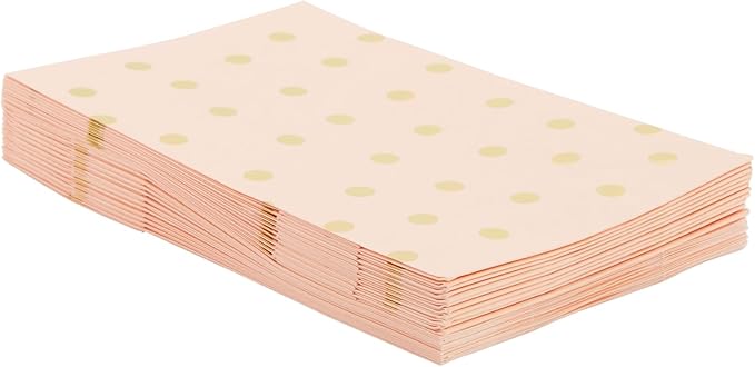 BLUE PANDA Party Favor Candy Bags - 24 Pack, Pink & Gold Foil, 5.5 x 8.6 x 3 In - Princess Favor Bags - Bulk Lollipops Individually Wrapped