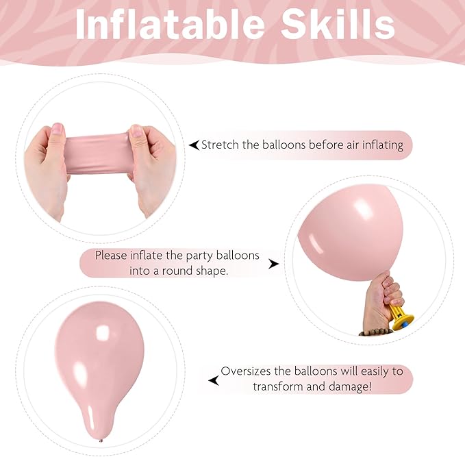 HILAVO Dusty Pink Balloon Arch Kit Boho Blush Pink Champagne Gold Double Stuffed Sand White Latex Balloons Garland for Girls Women Bridal Baby Shower Retro Neutral Engagement Birthday Party Decor