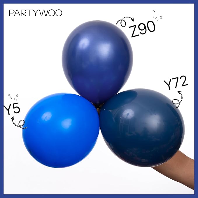 PartyWoo Navy Blue Balloons 99pcs Different Sizes of 36 18 12 10 5 Inch Dark Blue Balloon Arch Kit Garland for Graduation Wedding Sports Baby Shower Birthday Bachelorette Party Decorations Blue-Z90