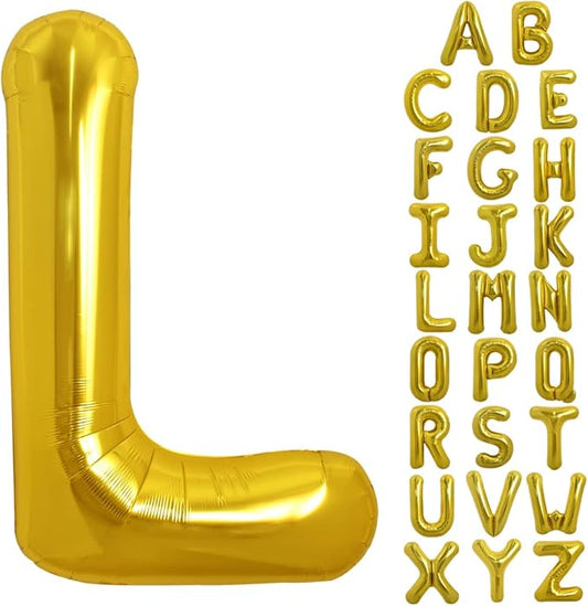 TONIFUL 40 Inch Large Gold Letter L Balloons Helium Balloons,Foil Mylar Big Balloons for 2026 New Year Eve Graduation Wedding Baby Shower Birthday Party Anniversary Supplies Decorations