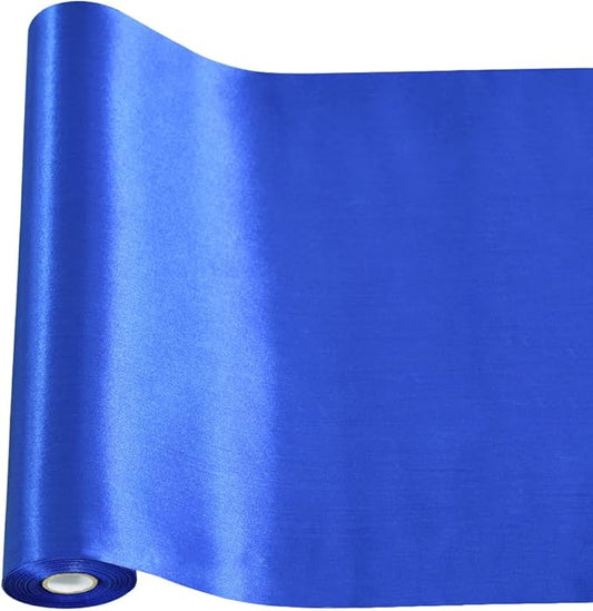 TONIFUL Royal Blue Satin Extra Wide Ribbon - 12 Inch X 11 Yards for Christmas, Weddings, Gift Wrapping & More