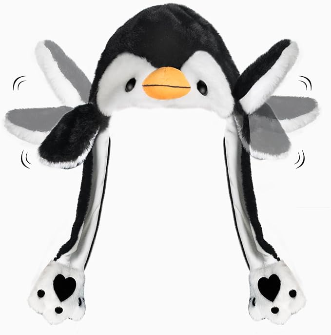 Animal Hat with Funny Plush Moving Ears,Crazy Hats for Kids Holiday Cosplay Easter Dress Up Cute Hat Kids Gift