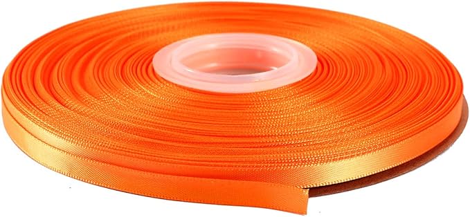 ITIsparkle 1/4" Inch Double Faced Satin Ribbon 50 Yards-Roll Set for Gift Wrapping Scrap Books Party Favor Hair Braids Baby Shower Decoration Floral Arrangement Craft Supplies, Gold Ribbon