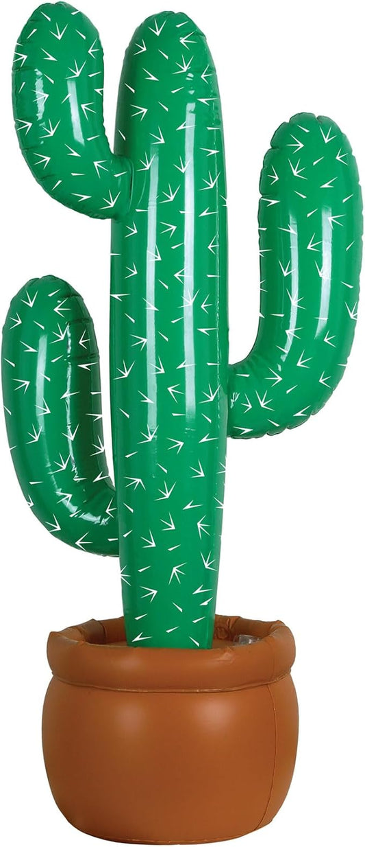 Beistle 35" Inflatable Cactus for Mexican Theme Fiesta D?cor, Cinco De Mayo Party Decorations, Western Photo Props