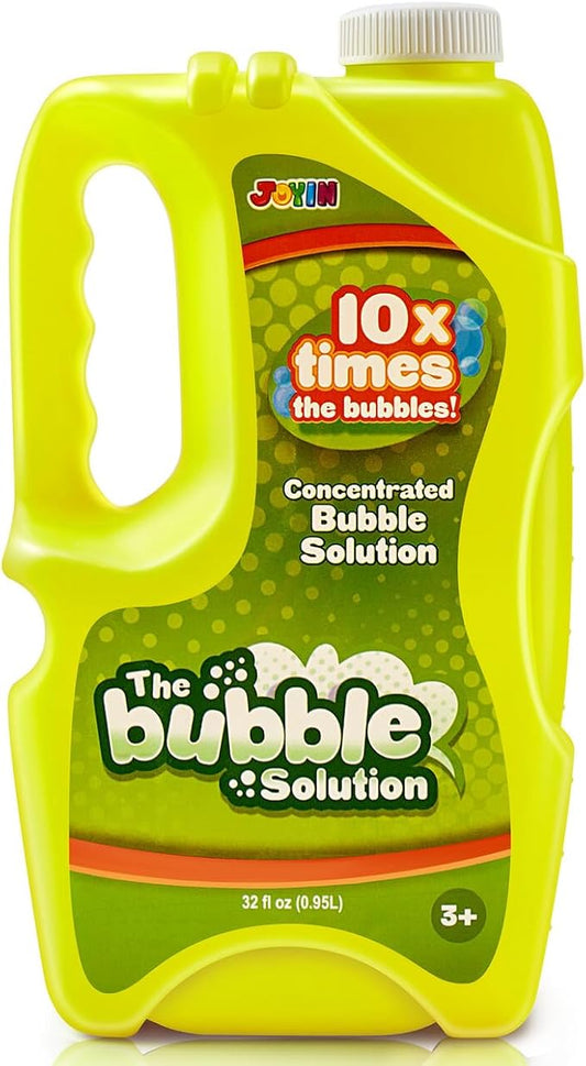 JOYIN 32 OZ Concentrated Bubble Solution for Bubble Machines (Up to 2.5 Gallons), Concentrated Solution Refills for Machine, Wands, Blower, Easter, Kids, Parties