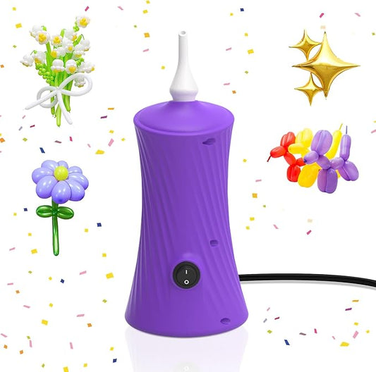 206 Balloon Pump Electric Air Pump for Long Balloon Inflator Blower for Foil Twisty Animal Balloons for Birthday Party Celebration Balloons Decorations