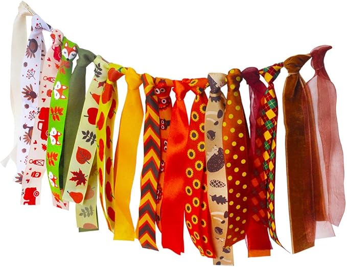 Supla 18 Rolls 90 Yards Assorted Fall Ribbons Bulk - Decorative Prints Grosgrain, Satin, Organza, Velvet 1" W for Season Wedding Festival Gift Wrapping Bows Crafts