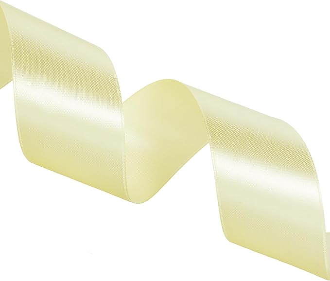 YASEO 1 1/2 Inch Baby Maize Solid Satin Ribbon, 50 Yards Craft Fabric Ribbon for Gift Wrapping Floral Bouquets Wedding Party Decoration