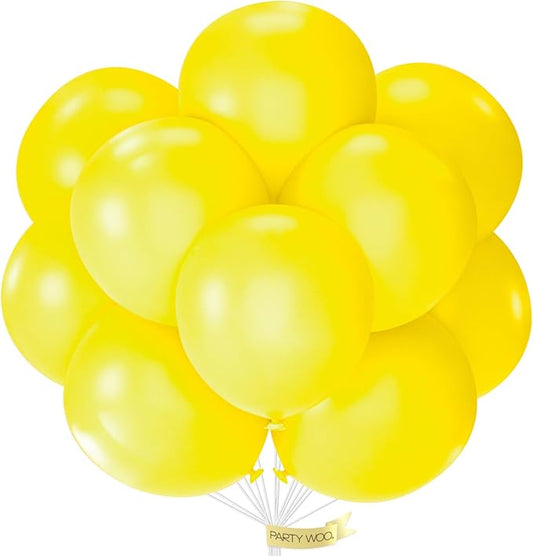PartyWoo Yellow Balloons 20pcs 18 Inch Yellow Latex Helium Balloons for Birthday Baby Shower Graduation Sunflower Anniversary Engagement Bee Hawaiian Beach Lemon Theme Party Decorations Yellow-Y55