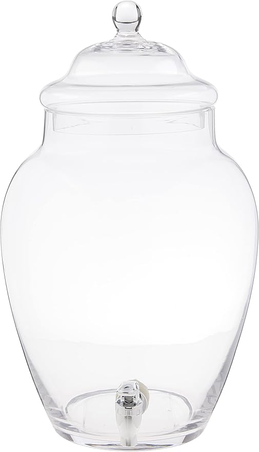 American Atelier Beverage Dispenser Cold Drink Dispenser w/ 1-Gallon Capacity Glass Jug, Leak-Proof Acrylic Spigot in Gorgeous Gift Box Great for Parties, Weddings & More