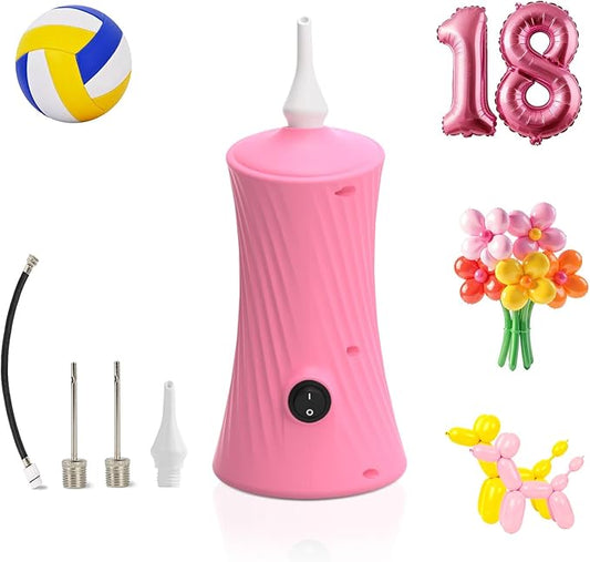 Ball Pump Balloon Pumps Electric, Balloon Pump Portable Long Animal Balloon Pump, Electric Blower Machine Inflator Basketball Pump 260 Balloon Pump for Party/Wedding/Birthday Decorations