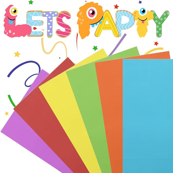 Poever 30 Pcs Party Favor Bags - 6 Colors Small Gift Bags 5x2.95x9.45 Colorful Treat Rainbow Kraft Paper for Birthday Party Wedding Craft Activities