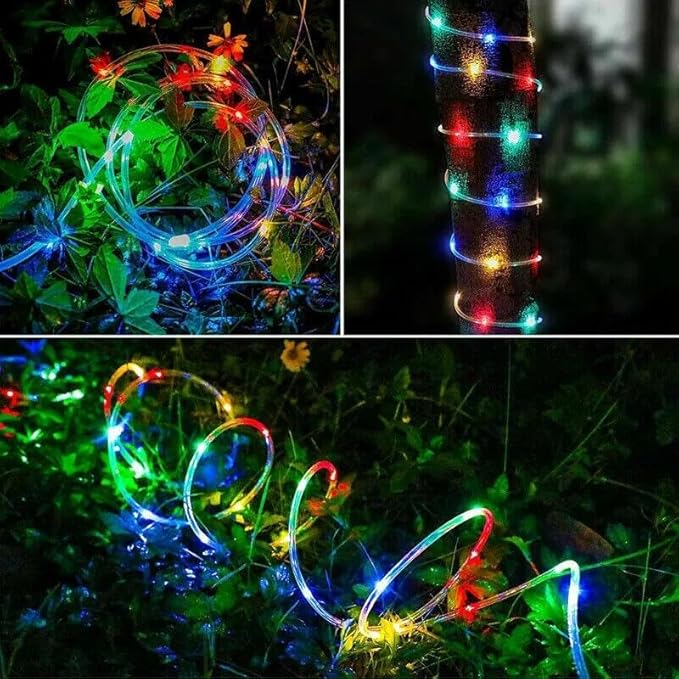 LED Rope Lights 33ft 100LED Flexible Tube Lights Connectable Fairy String Light USB Plug in Waterproof 8 Modes for Indoor Outside Home Yard Pool Wedding Garden Patio Holiday Decor
