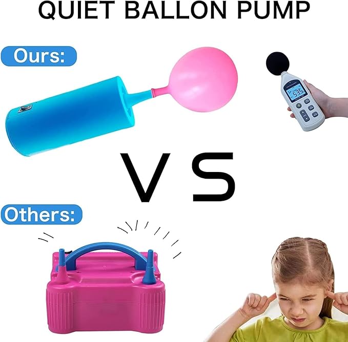 Balloon Pump Electric Air Pump for Balloons Portable Balloon Inflators Blower Machine for Birthday Party Balloon Decorations for Long Animal Twisty Curly Balloon, Foil Balloons(12V 18W)