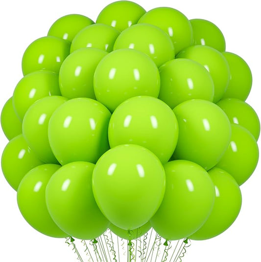 Voircoloria Lime Green Balloons, 66pack 12inch Light Green Latex Party Balloons for St. Patrick's Day Birthday Graduation Bridal Shower Baby Shower Gender Reveal Jungle Safari Theme Party Decorations