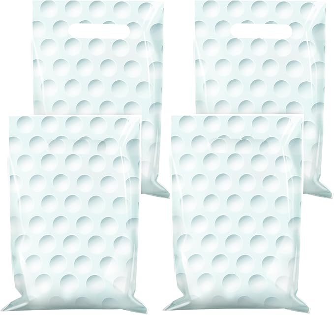 50 Pieces Golf Gift Bags with Handle, Plastic Treat Candy Bag Sport Favor Bags For Kids Birthday Party Decoration Supplies