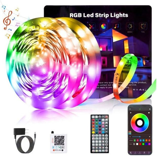 Ledagic Led Lights for Bedroom 120 ft (2 Rolls), 720Leds Super Bright RGB Led Strip Lights with 60 Keys Remote and App Control, Music Sync Color Changing Lights for Room, Party, Home Decor