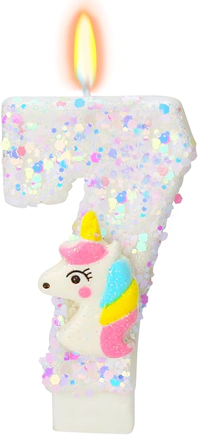 Cake Decorations- Number 7 Candle, Birthday Candles for Cake, Birthday Party Supplies, Birthday Cake Topper, Cartoon Theme Party Favors