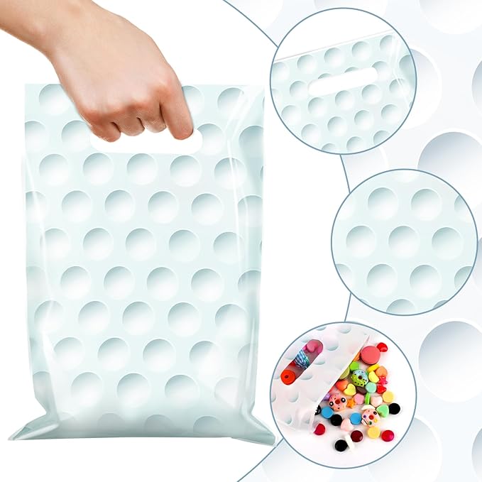 50 Pieces Golf Gift Bags with Handle, Plastic Treat Candy Bag Sport Favor Bags For Kids Birthday Party Decoration Supplies